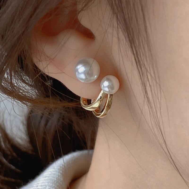 Pearl Earring Stud - 925 zilveren naald Koreaanse mode parel