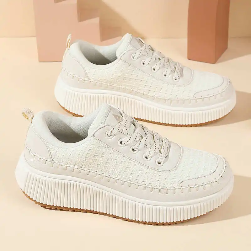 Women Formal Wear Brands - Bruine schoenen Dames Flats Herfstlaarzen Sneakers