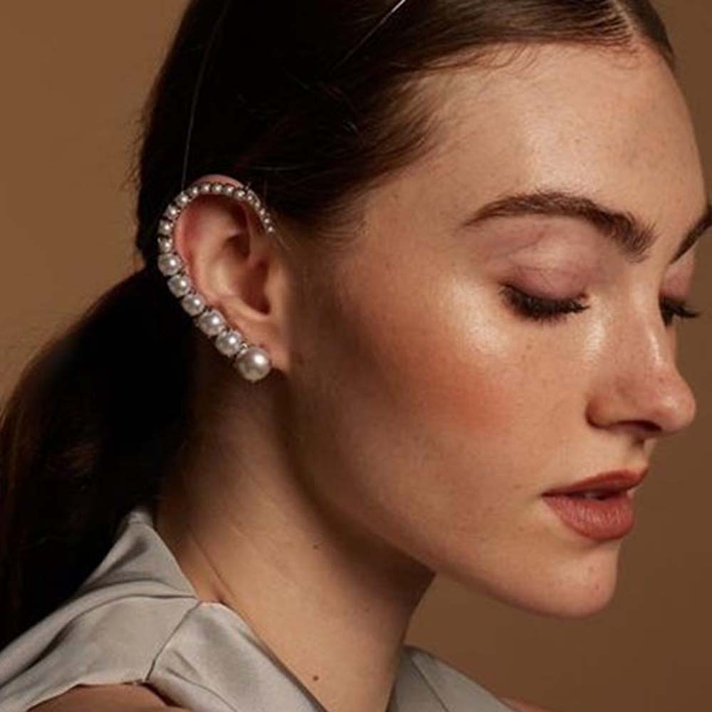 Pearl Earring Stud - Stonefans Parel Oor Clips Zonder Piercing
