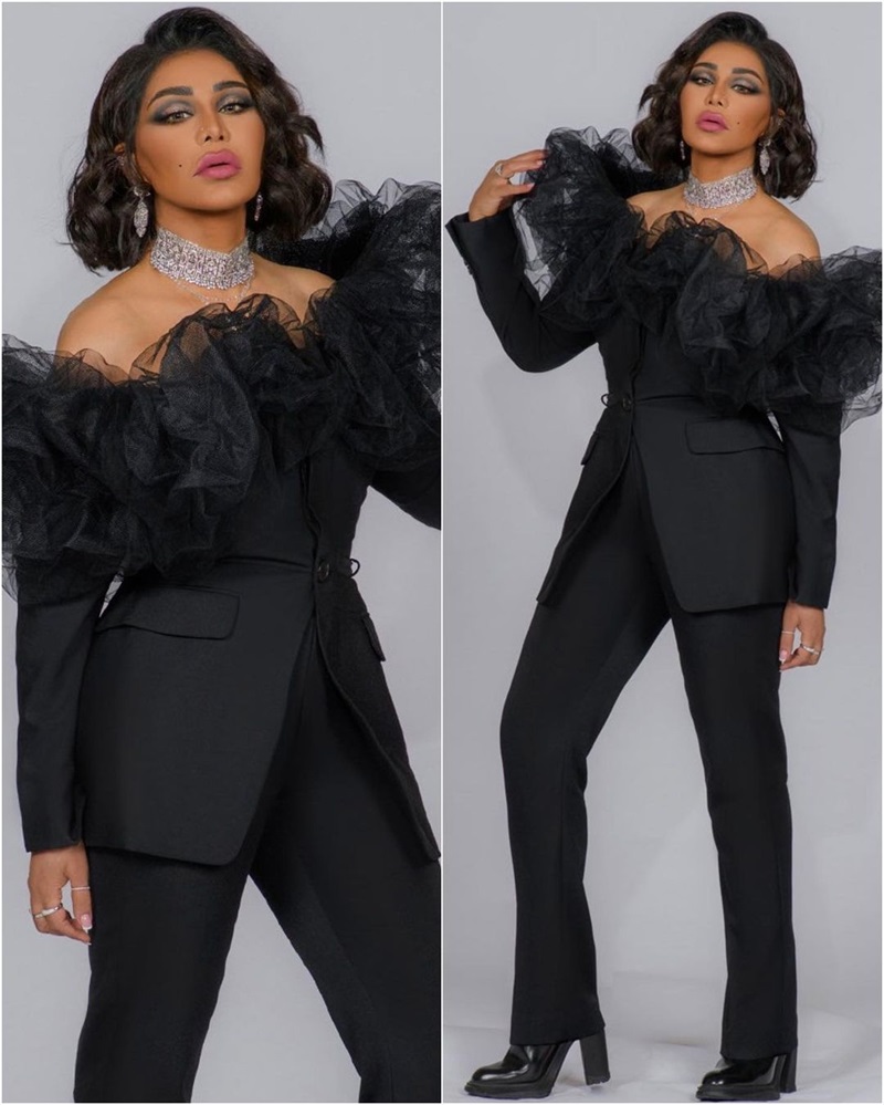 Women'S Formal Wear Tuxedo - Off Shoulder Vrouwen Pak Set Blazer