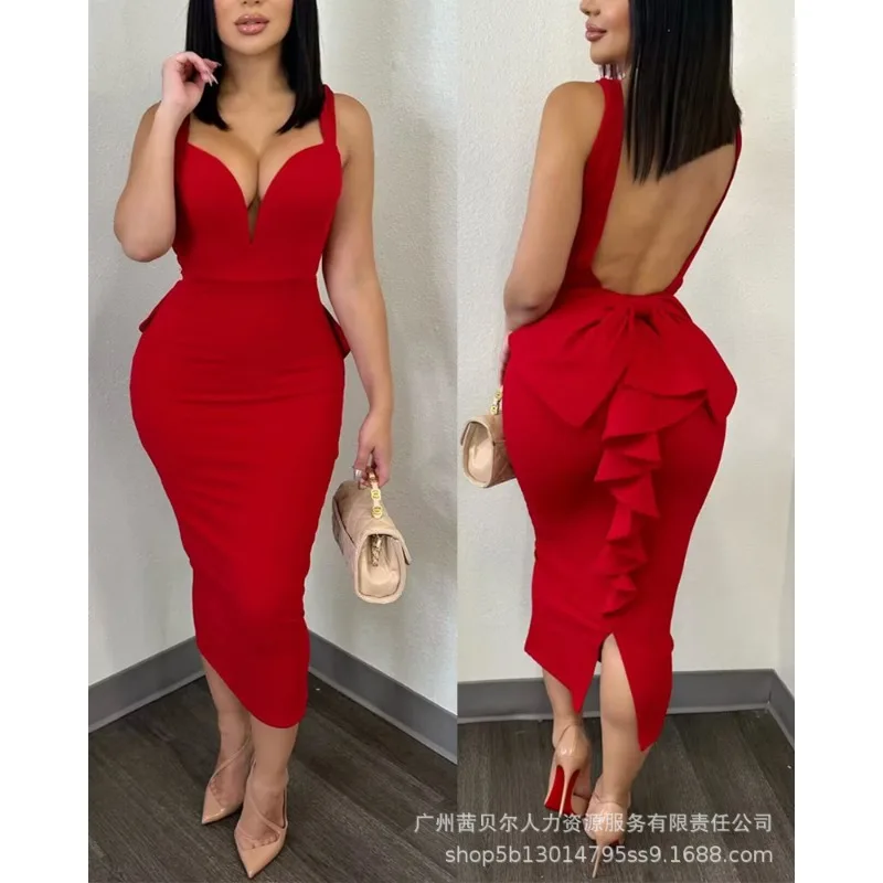 Women Formal Wear Zara - Nieuwe Dames Rugloze Ruches Patchwork Jurk