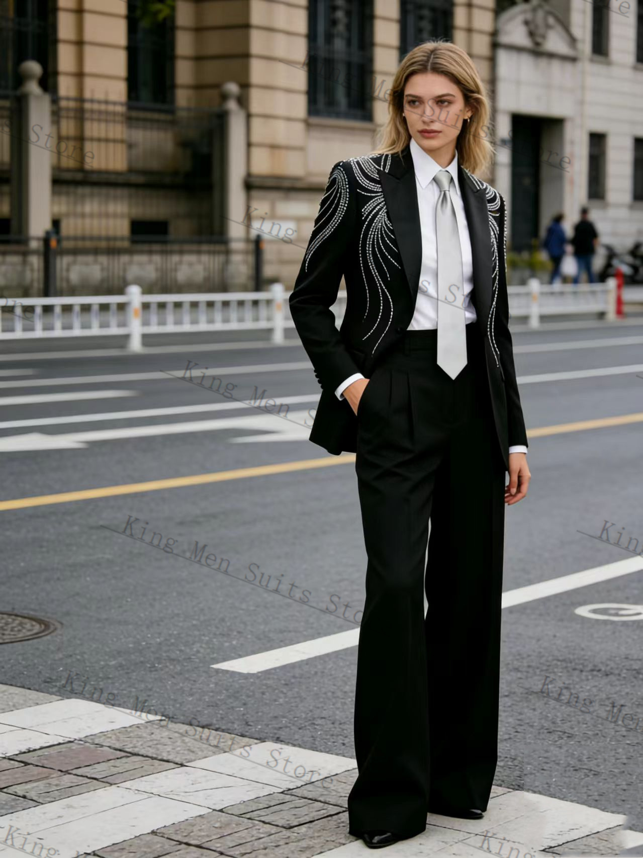 Zwarte Vrouwen Pak Set 2 Stuks - Women'S Formal Wear Tuxedo recensie en prijs
