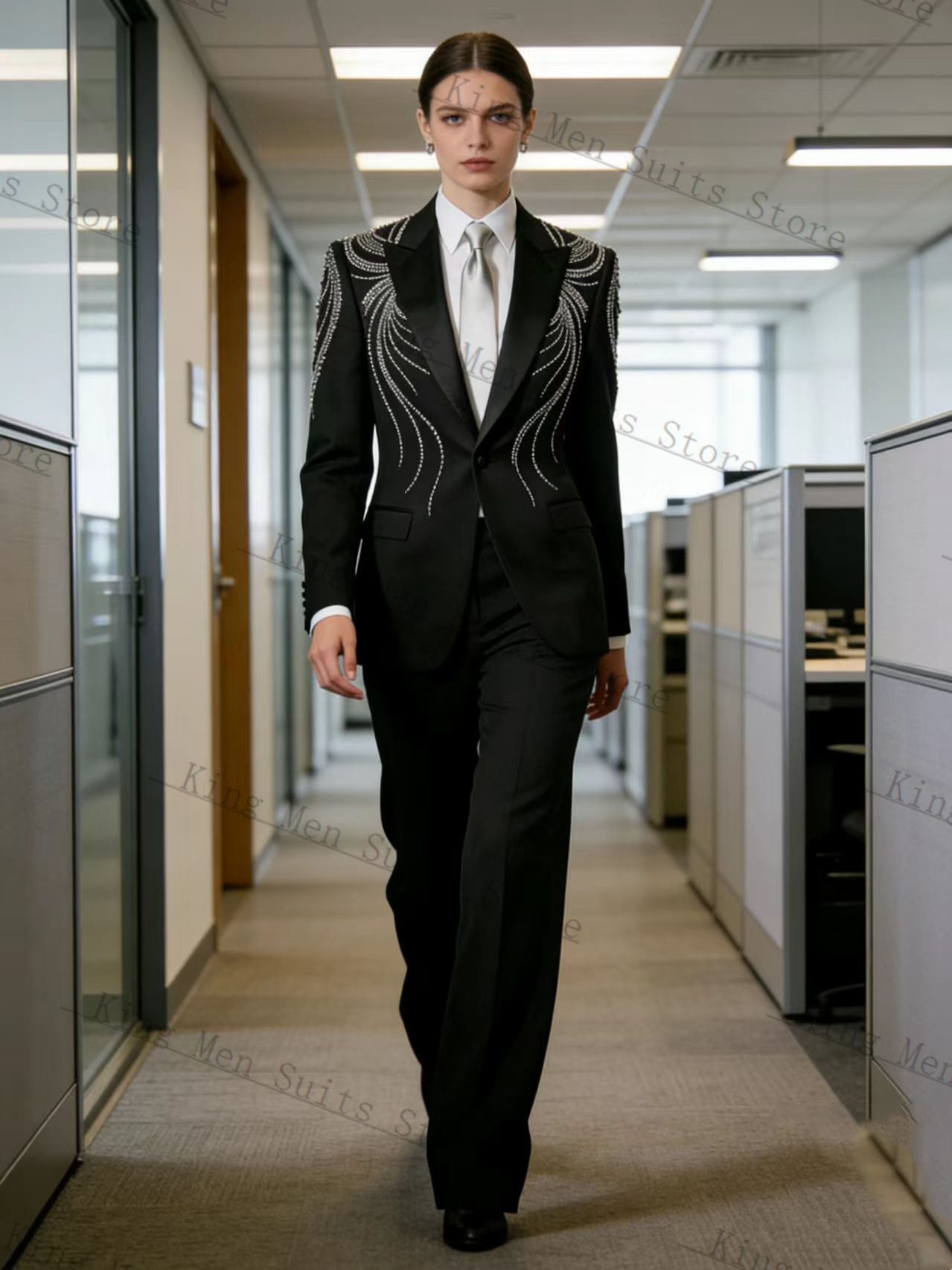 Zwarte Vrouwen Pak Set 2 Stuks - Women'S Formal Wear Tuxedo recensie en prijs