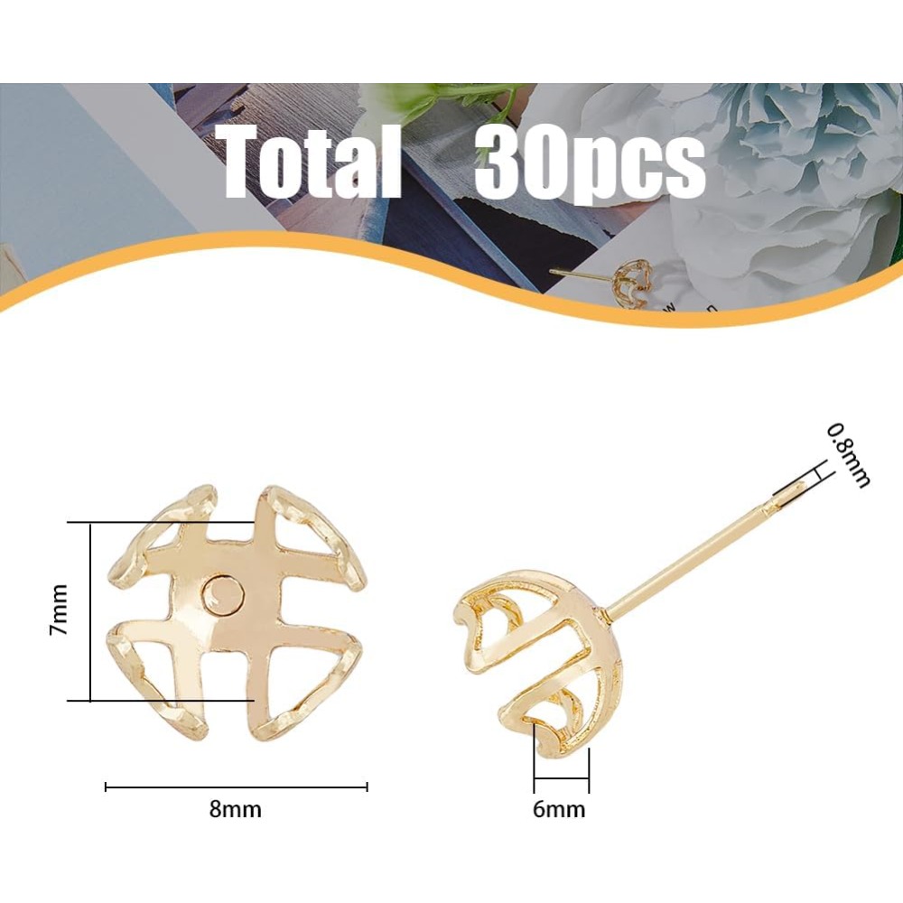 30 Stuks Oorbel Montage 4-Hart - Pearl Earring Stud recensie en prijs