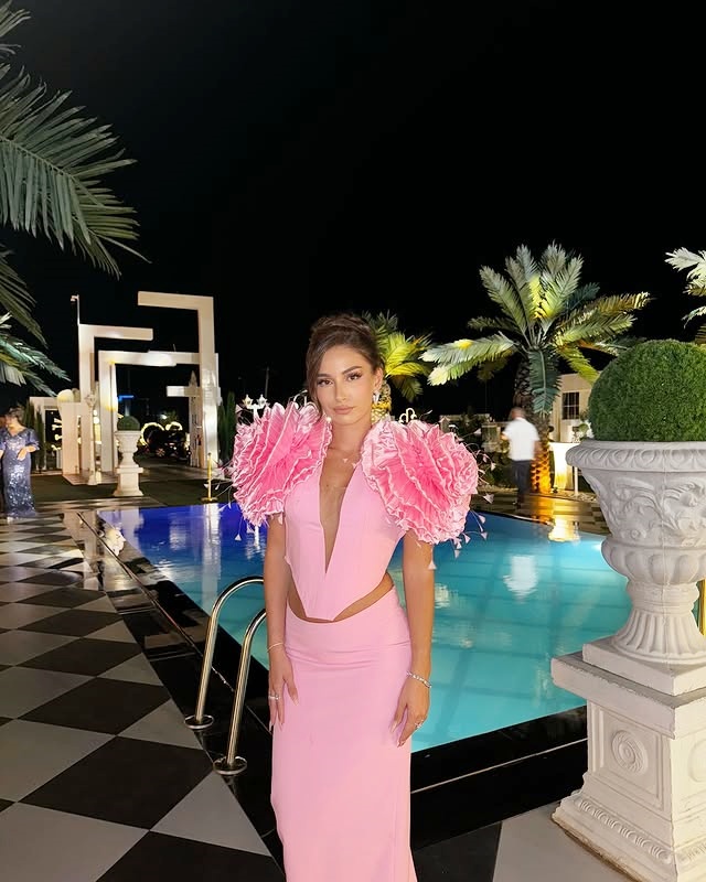 Roze tweedelige gala jurken me - Women Formal Wear Online recensie en prijs