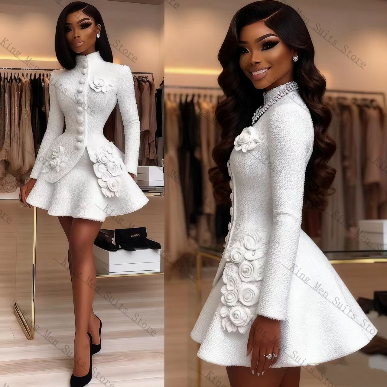 Luxe Witte Vrouwen Pak Set 2 S - Women'S Formal Wear Tuxedo recensie en prijs
