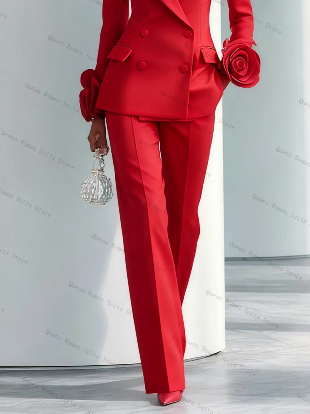 Luxe Rode Vrouwen Pak Set 2-de - Women'S Formal Wear Tuxedo recensie en prijs