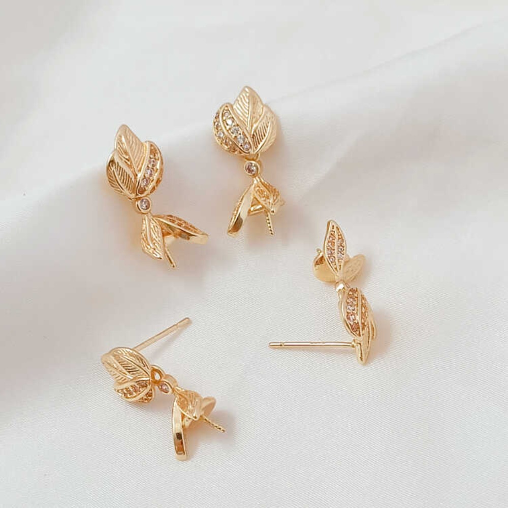 14K Micro-zirkonium Barok Gebo - Pearl Earring Stud recensie en prijs
