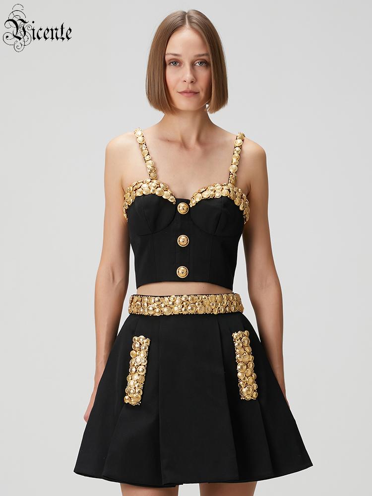 VC zwarte tweedelige set jurk  - Women'S Formal Evening Wear Tops recensie en prijs
