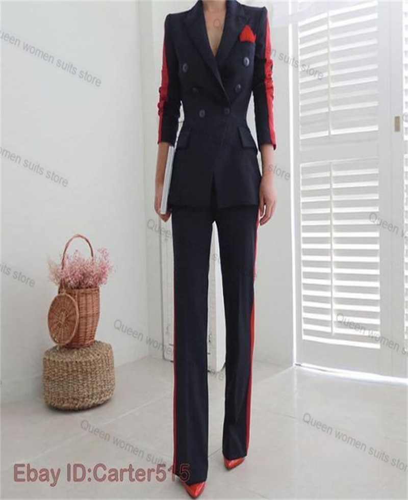 Rood Zwart Herfst Vrouwen Pak  - Women'S Formal Wear Tuxedo recensie en prijs