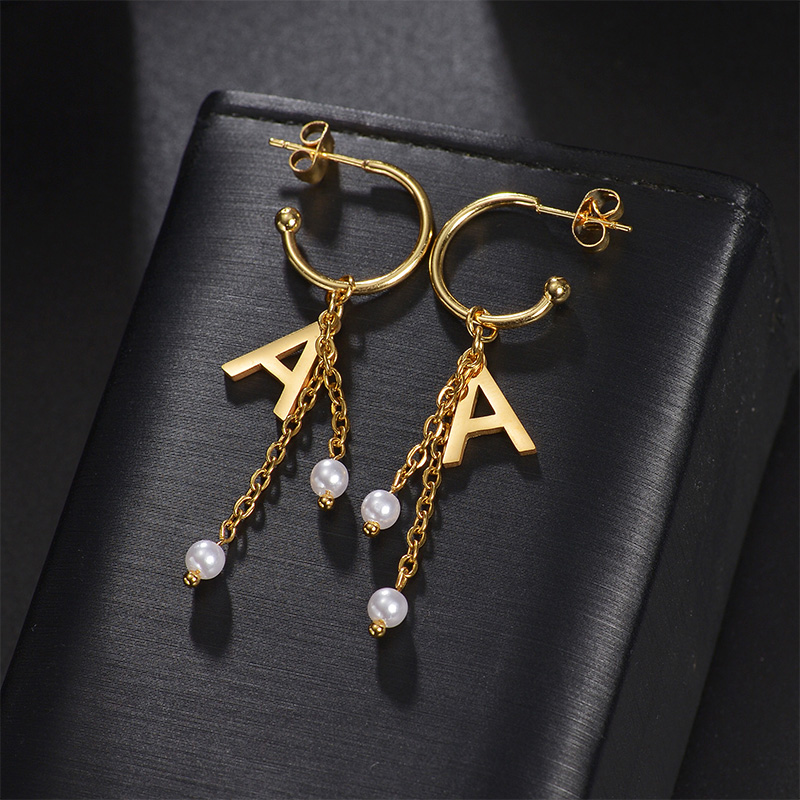 Auxauxme Aangepaste naam oorbe - Pearl Earring Stud recensie en prijs