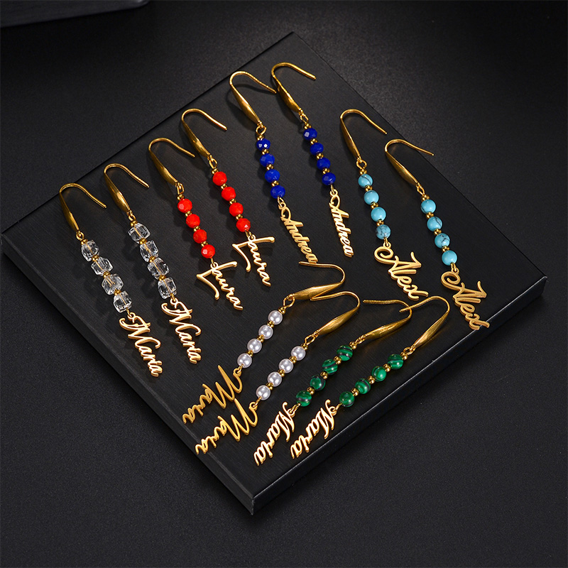 Auxauxme Aangepaste naam oorbe - Pearl Earring Stud recensie en prijs