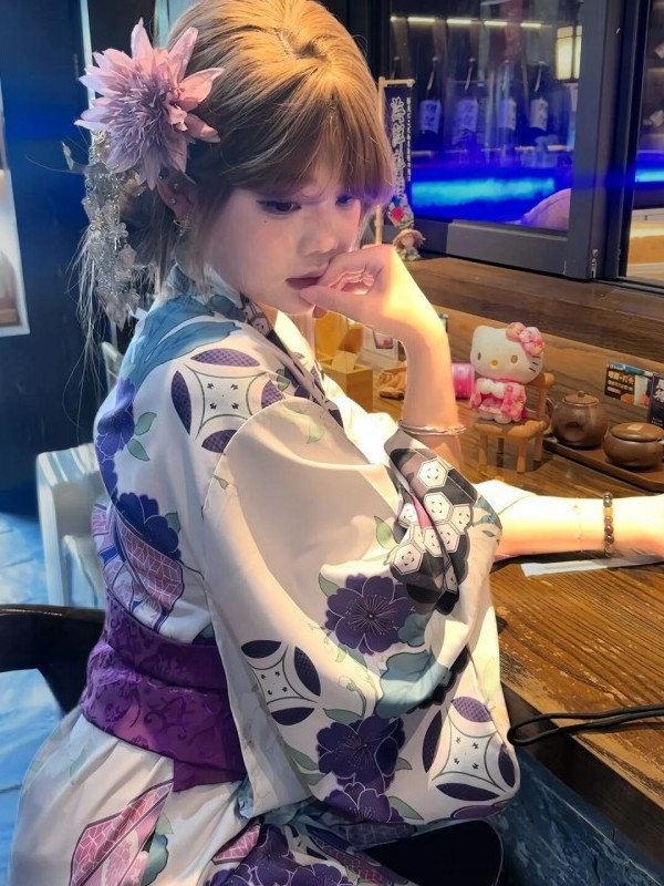 Traditionele paarse kimono-bad - Women'S Formal Traditional Wear recensie en prijs