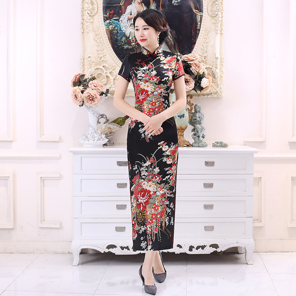 Klassieke satijnen cheongsam l - Women'S Formal Traditional Wear recensie en prijs