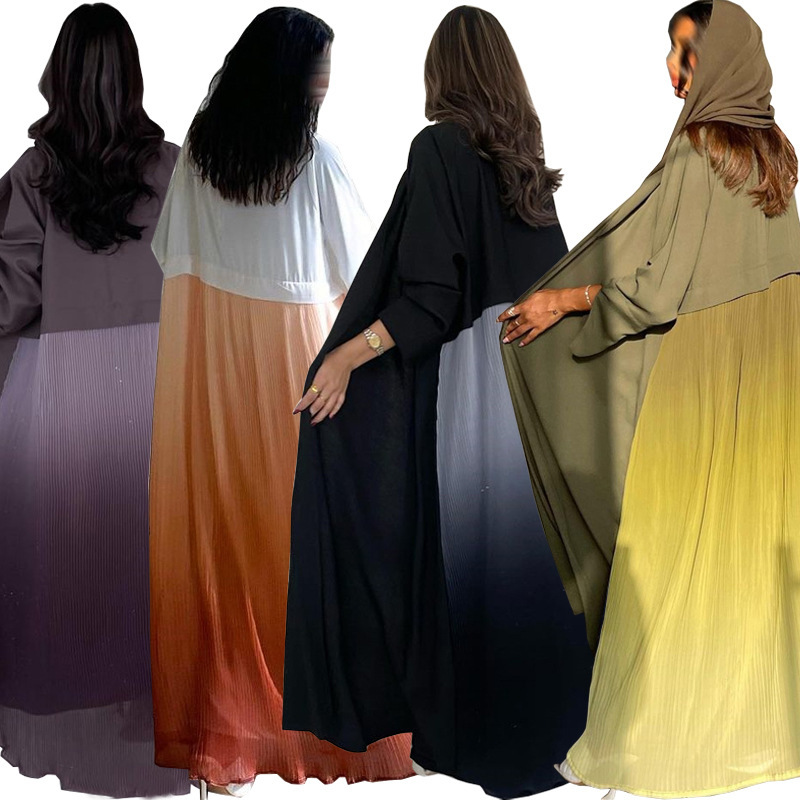 Moslim vrouwen geplooide abaya - Women Formal Wear Dubai recensie en prijs